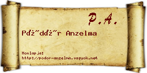 Pödör Anzelma névjegykártya
